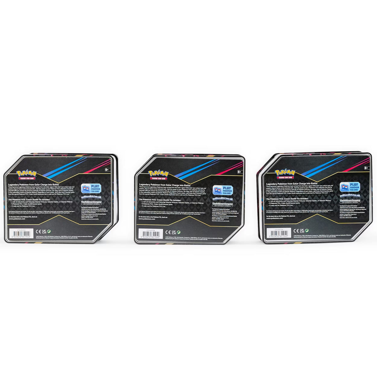 Pokémon TCG: Crown Zenith Galarian Birds Tin (Assorted)