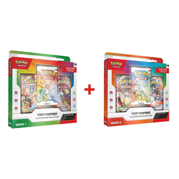Pokémon TCG: First Partner Illustration Collection Series 1 + 2 Bundle