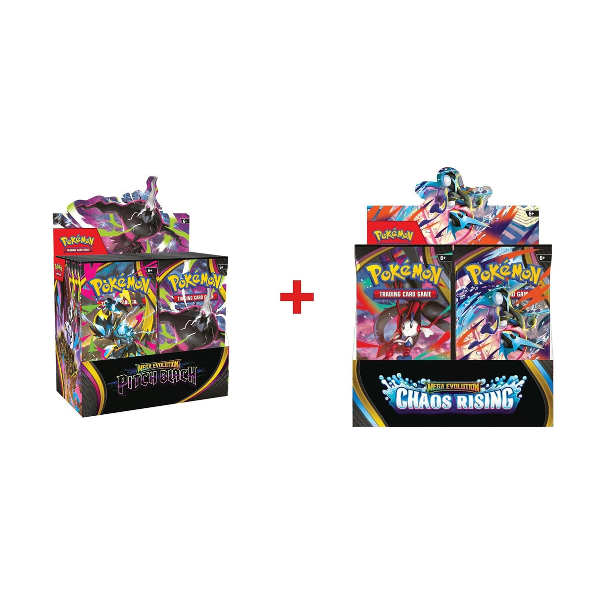 Pokémon TCG: Pitch Black + Chaos Rising Booster Box Duo