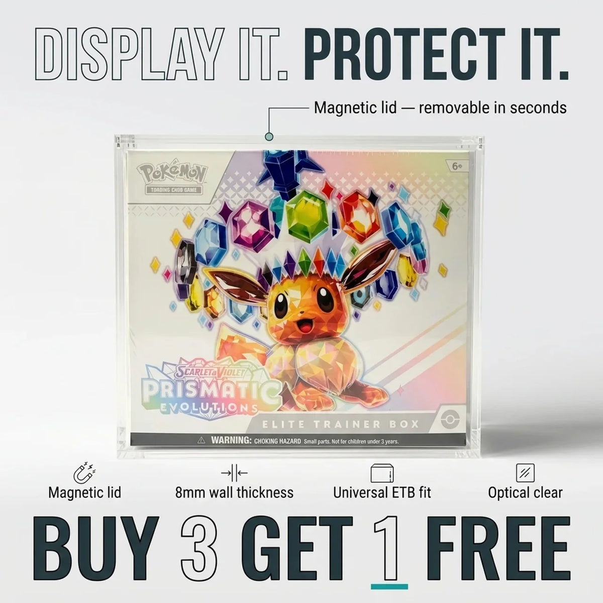 Pokémon Elite Trainer Box Acrylic Display Case