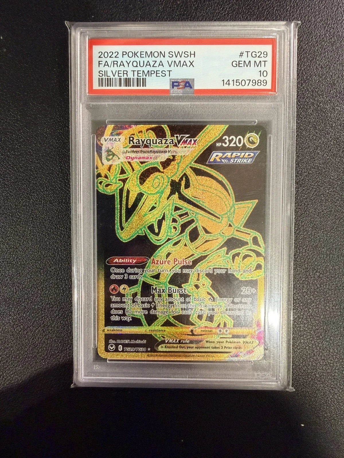 Pokémon TCG: Rayquaza VMAX TG29/TG30 Trainer Gallery (Silver Tempest) — PSA 10